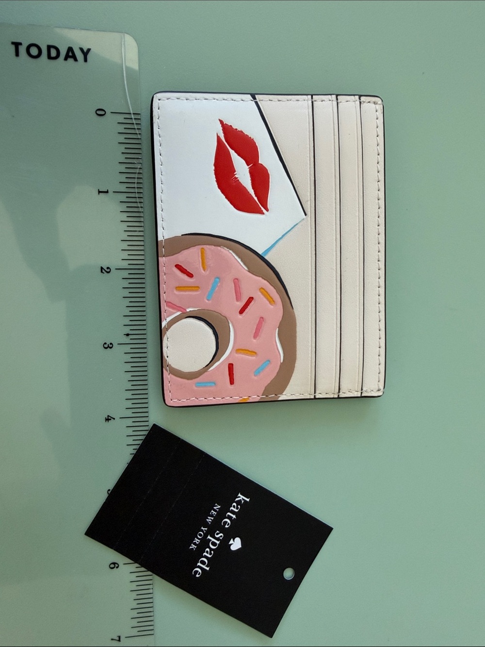 kate spade White Cardholder with Pink Donut & Multicolor Sprinkles - Picture 2 of 3